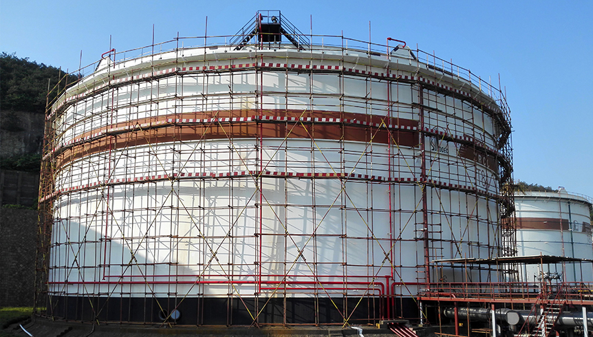 青岛港董家口原油储罐防腐保温工程