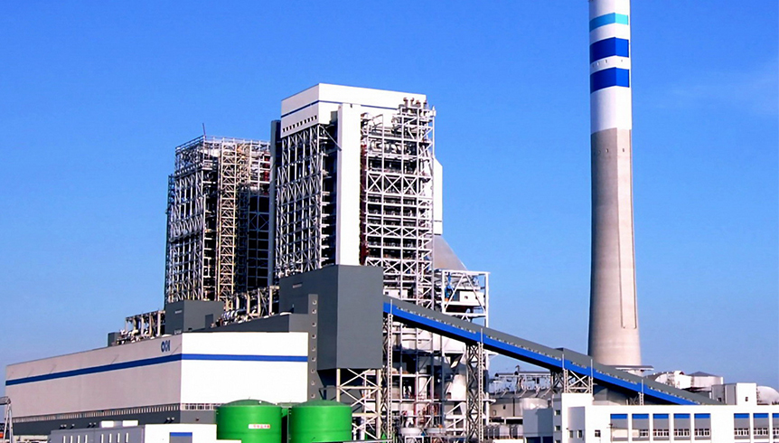 上海外高桥电厂烟筒外壁防腐及航标漆涂装工程