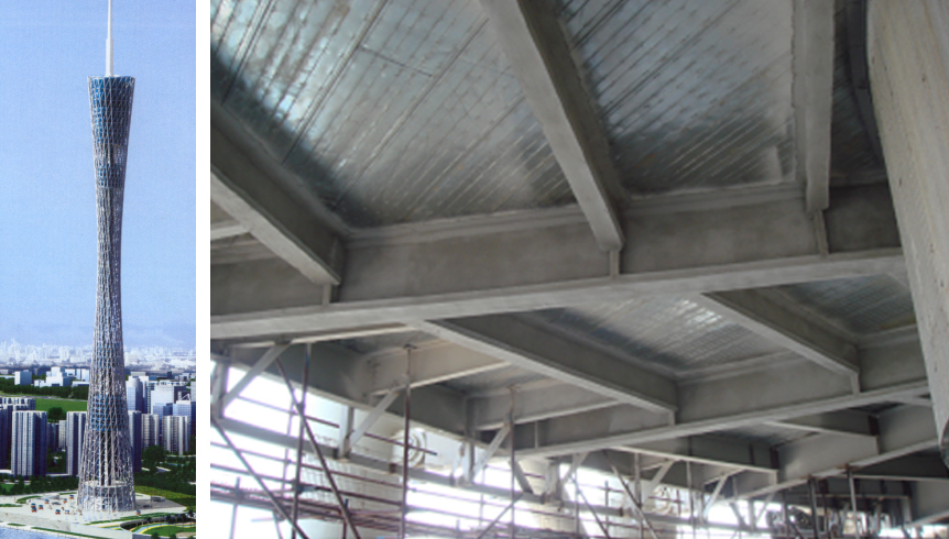 广州新电视塔钢结构防火涂料工程