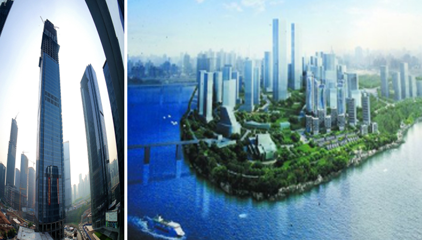 重庆国金中心钢结构防火涂料工程