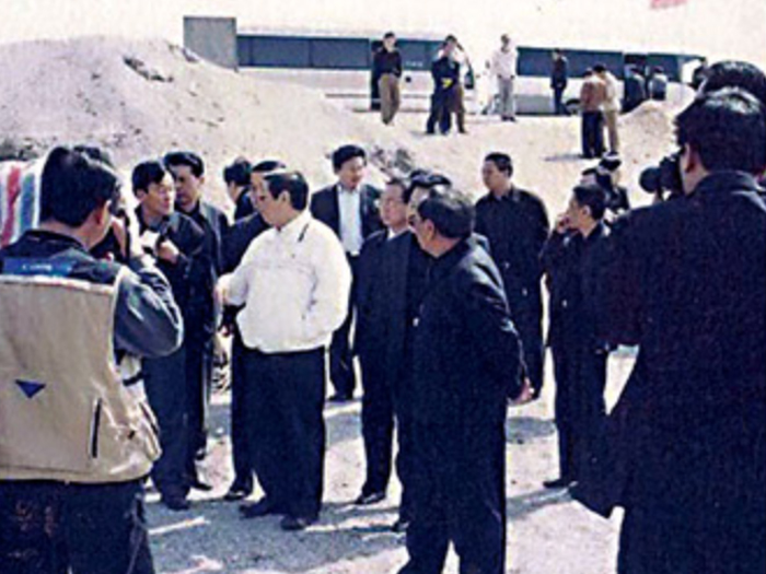 原河北省委书记白克明亲临唐山曹妃甸工业区供水工程现场视察工作